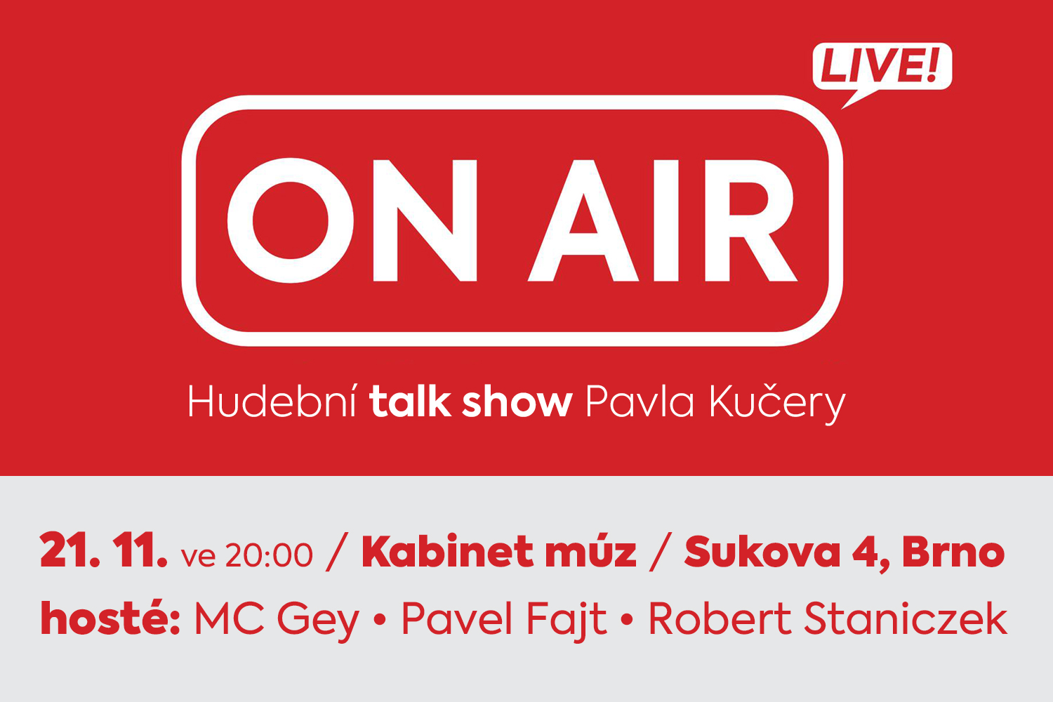 On Air Live v Brně!