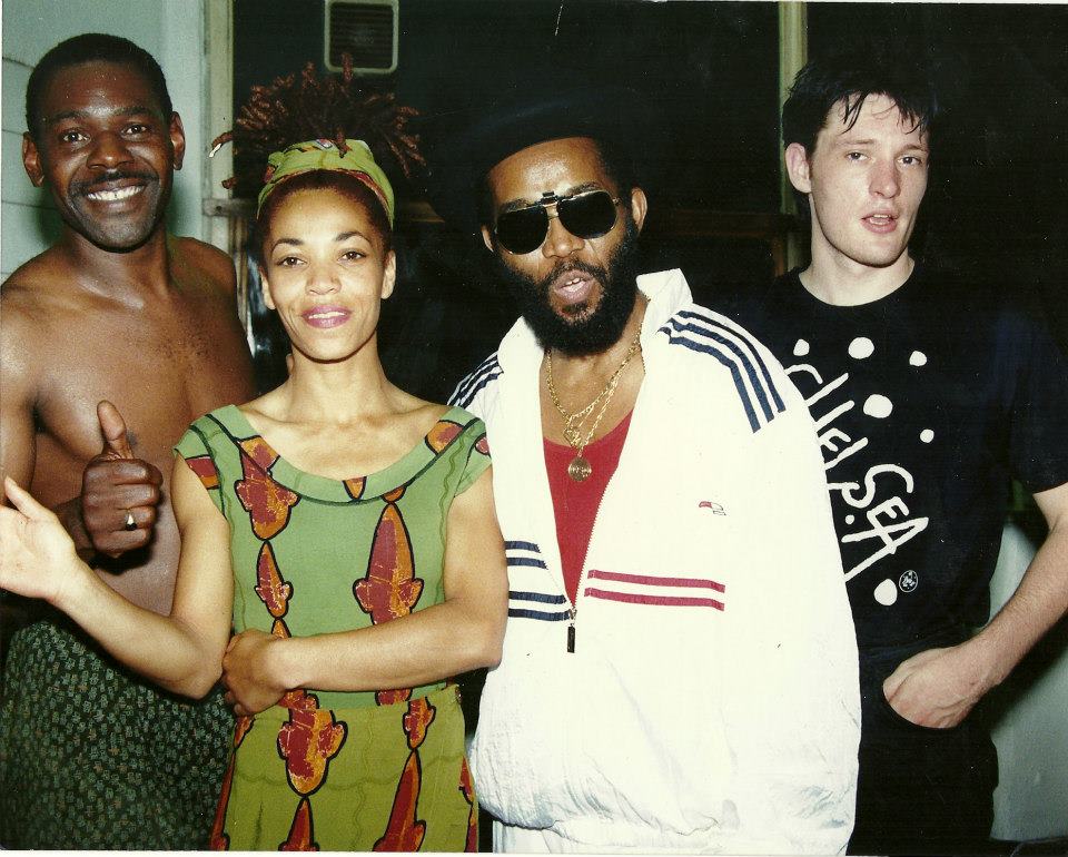 Everett Morton (The Beat), Jennie Bellestar, Prince Buster, Mat Sargent cca 1992