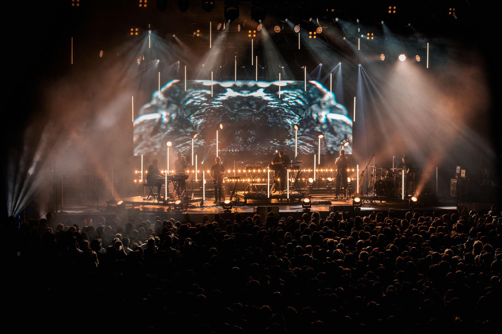 Bonobo was accompanied by a whole band: keyboard, guitar, clarinet, trumpet, sax and drums. | Photo: ​Kateřina Fialová / Fource 