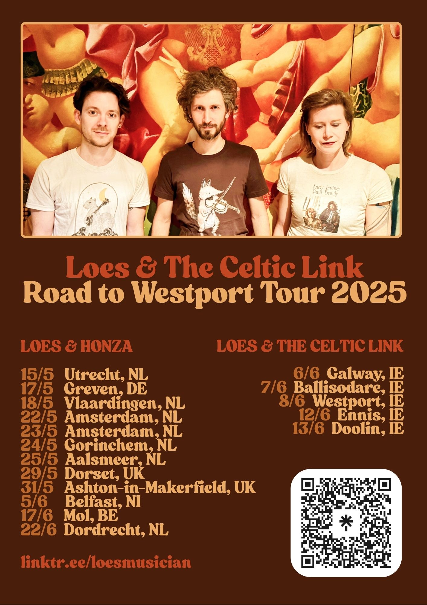 Loes & The Celtic Link plakát turné do Irska 2025