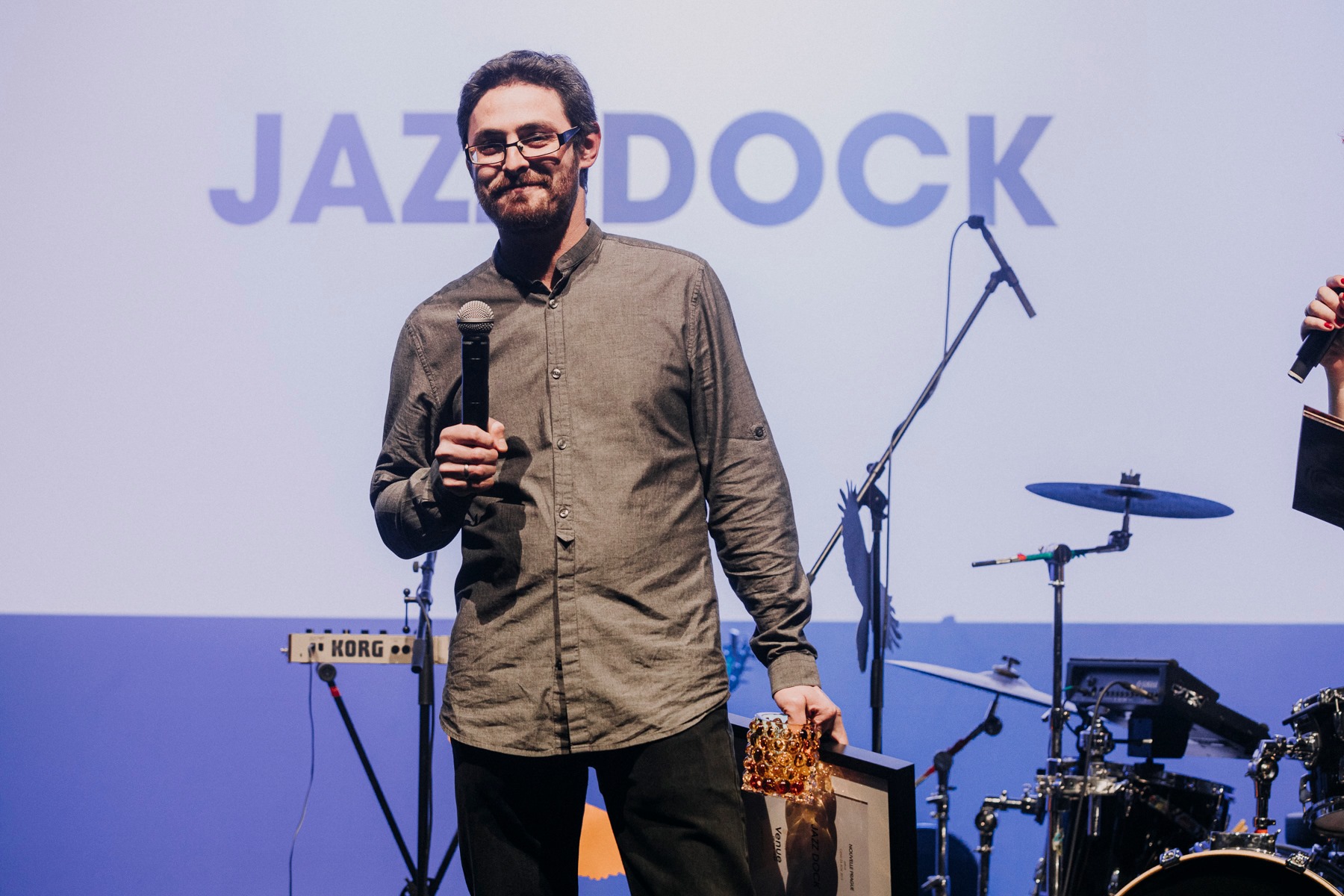 Zástupci Jazz Docku přebírají cenu Venue of the year na Nouvelle Prague 2019, foto: fotoarchiv Nouvelle Prague