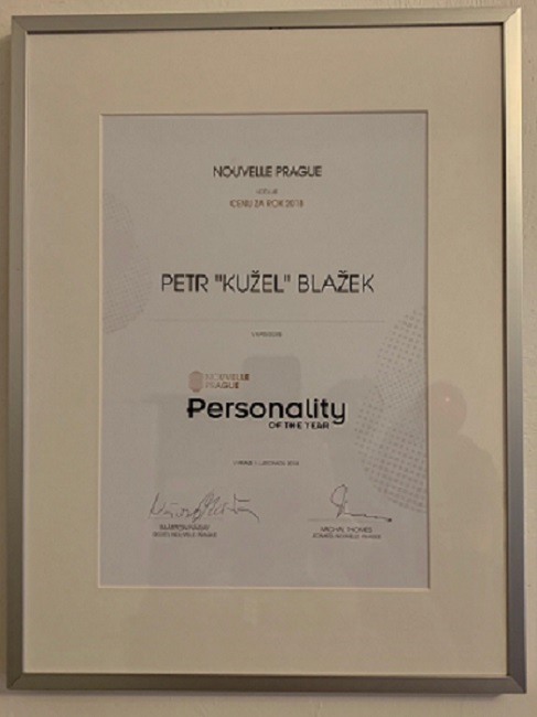 V roce 2018 získal Petr na konferenci Nouvelle Prague ocenění Personality of the Year.