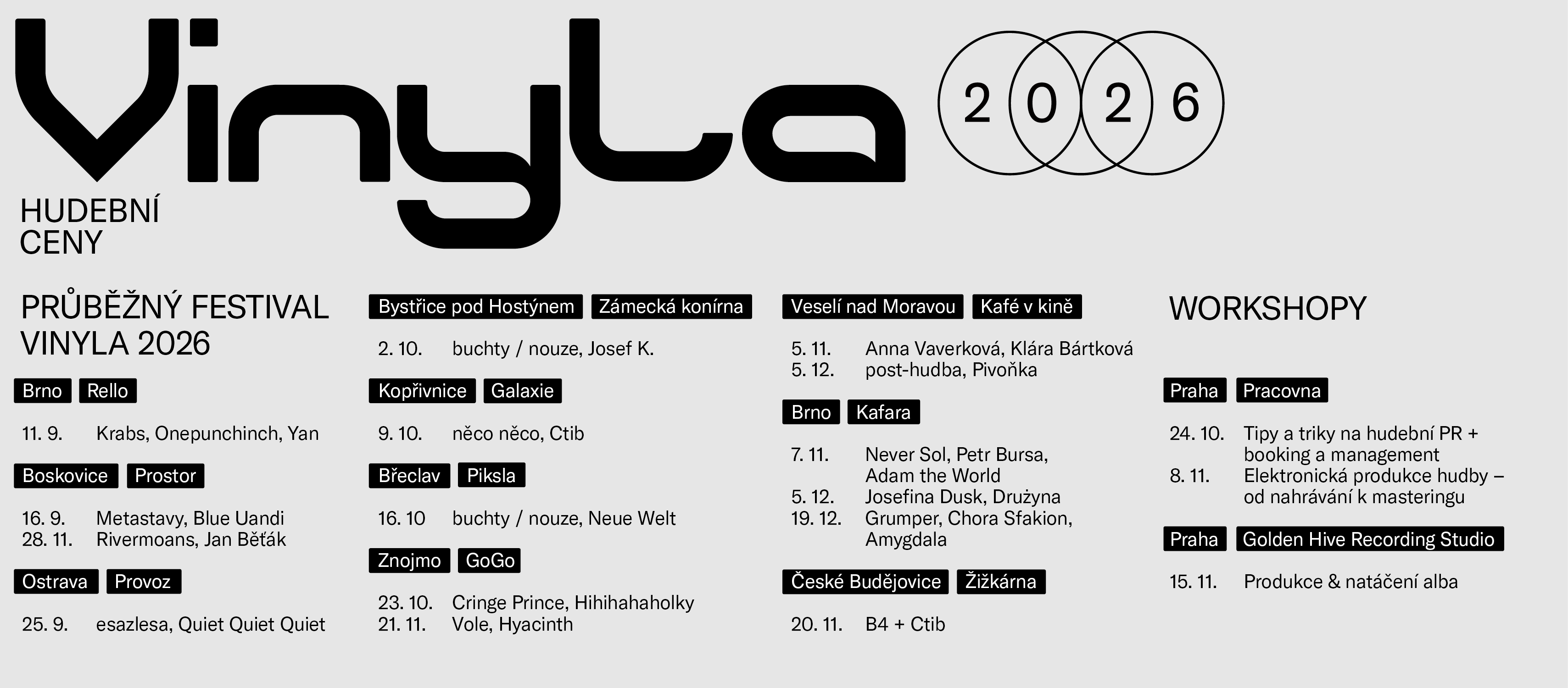 Průběžný festival Vinyla 2026