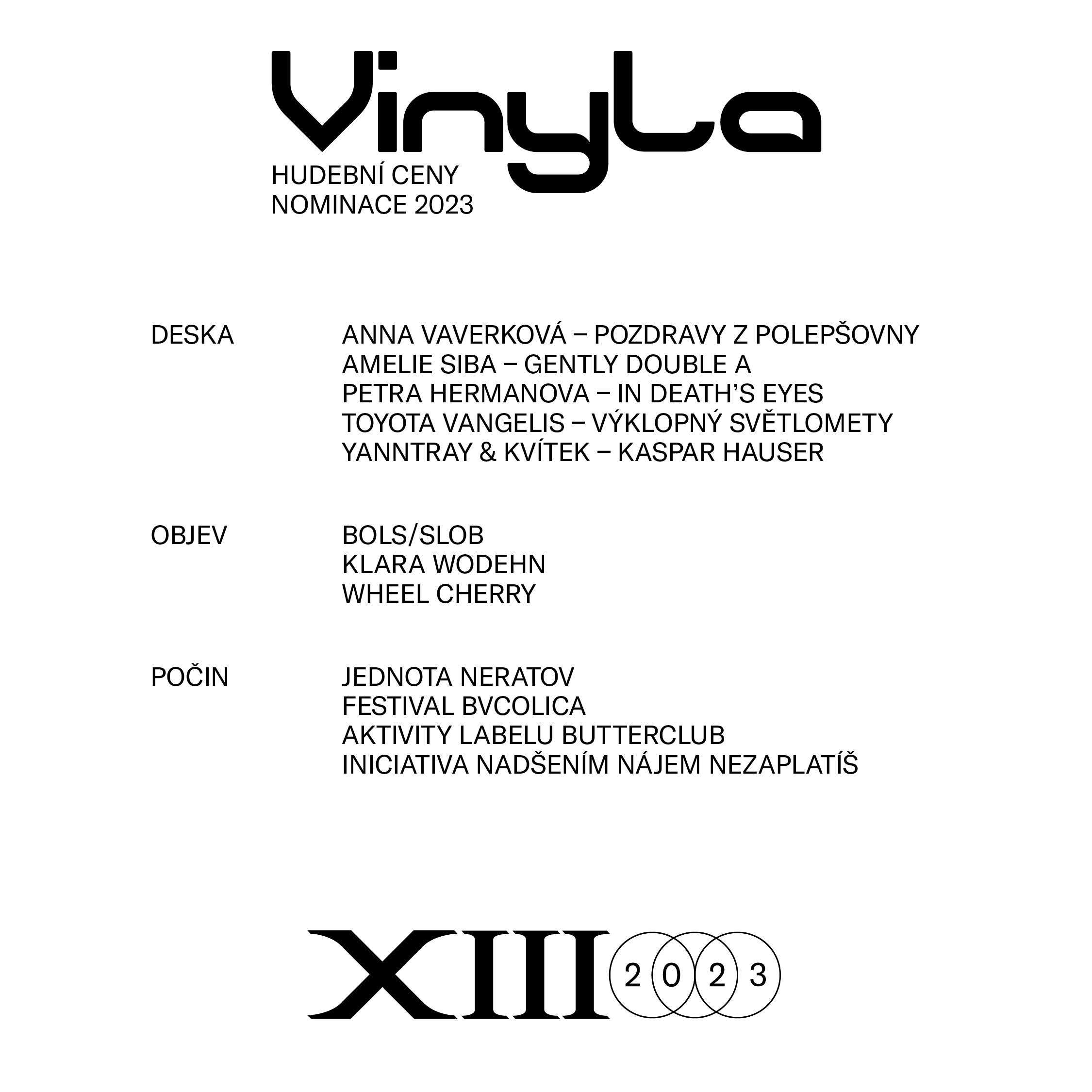 Nominace Vinyla 2023
