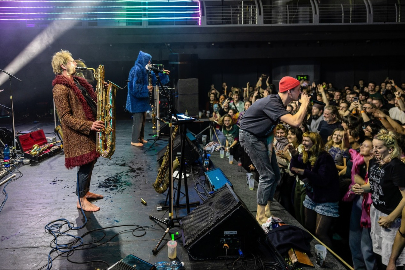 Křest desky Eat Human proběhl v pražském prostoru ARCHA+. Obrovskej dík za tenhle krásnej večer patří P/\ST. | Foto: Ivan Beneš 