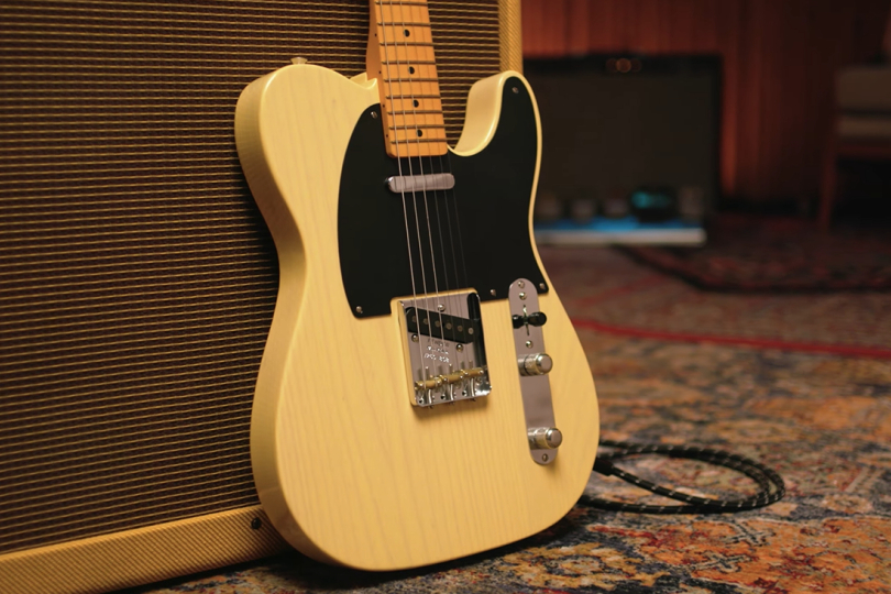75th Anniversary American Vintage II 1951 Nocaster připomíná krátké období, kdy Fender po sporu o název Broadcaster prodával kytary prakticky bez označení modelu. | Foto: Fender