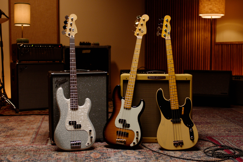 Fender připomíná 75 let Precision Bassu trojicí výročních modelů, které spojují odkaz původního P-Bassu s modernějšími hráčskými prvky. | Foto: Fender