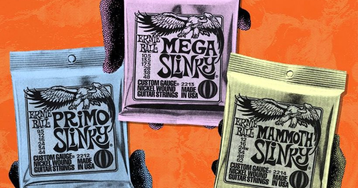 Primo, Mega, Mammoth a Beefy Slinky nové struny od Ernie Ball