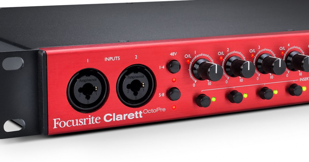Osmikanálový preamp a AD/DA převodník Focusrite Clarett OctoPre