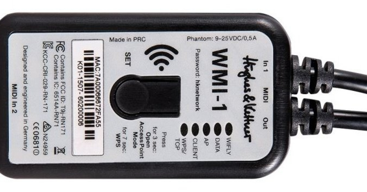 Hughes & Kettner WMI-1: midi přes wifi | frontman.cz