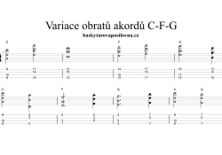 Cvičení obratů akordů z připravované desáté knihy Baskytarová posilovna 101.