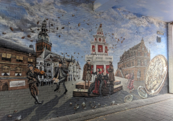 Nástěnná malba v Nijmegenu ze série „Waalpaintings“. Umělci: RoosArt a Combolution | Foto: Honza Bartošek
