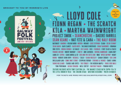 Galway Folk Festival Line-Up