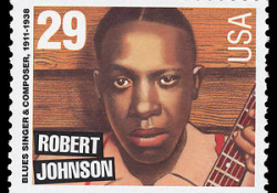 Robert Johnson se objevil i na poštovních známkách