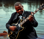 B. B. King v řece Mississippi. | Foto: autor s využitím AI