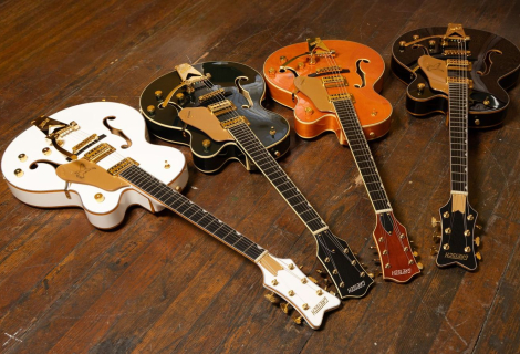 Nová série Synchromatic nabízí tradiční archtop konstrukci, moderní herní komfort a charakteristický lesk zlatého hardware. I Foto: Gretsch