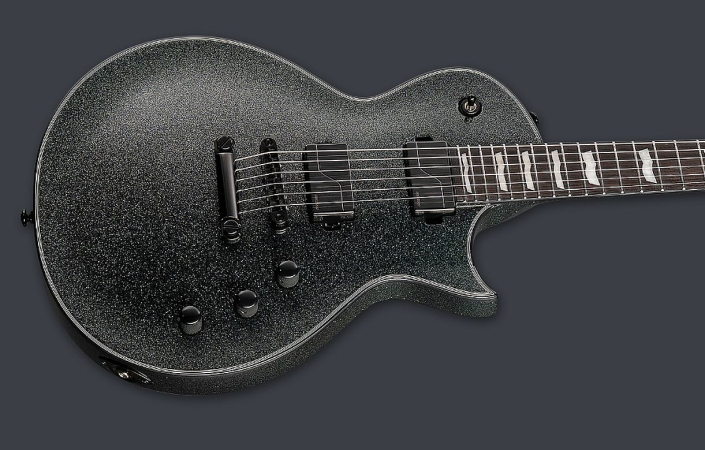 Les Paul feeling v moderním balení: třpytivý finiš, aktivní Fishmany a rychlá hratelnost pro riffy i sóla. | Foto: ESP