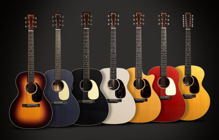 Nová podoba Martin 16 Series sahá od kompaktních 00L přes slope-shoulder dreadnoughty až po jumba a dvanáctistrunný Grand J. | Foto: Martin Guitars